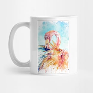 Flamingo Grooming Its Feathers Mug